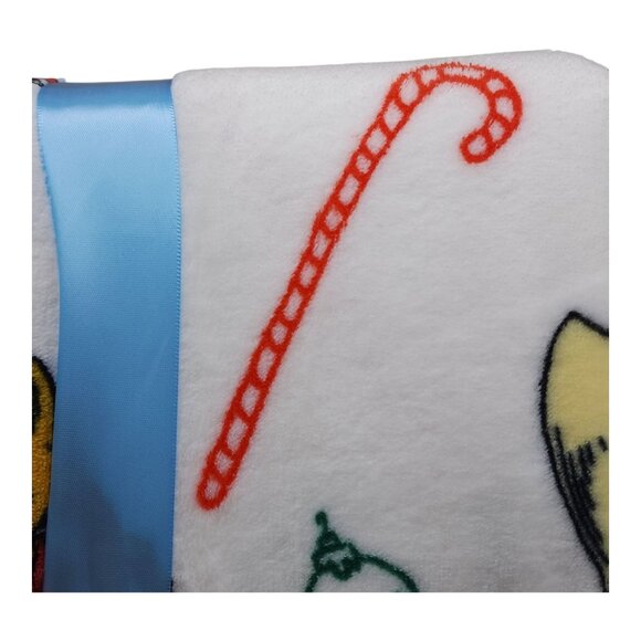 Dr. Seuss The Grinch Queen Plush Blanket 90" X 90" Christmas Soft & Warm Holiday - Picture 9 of 12